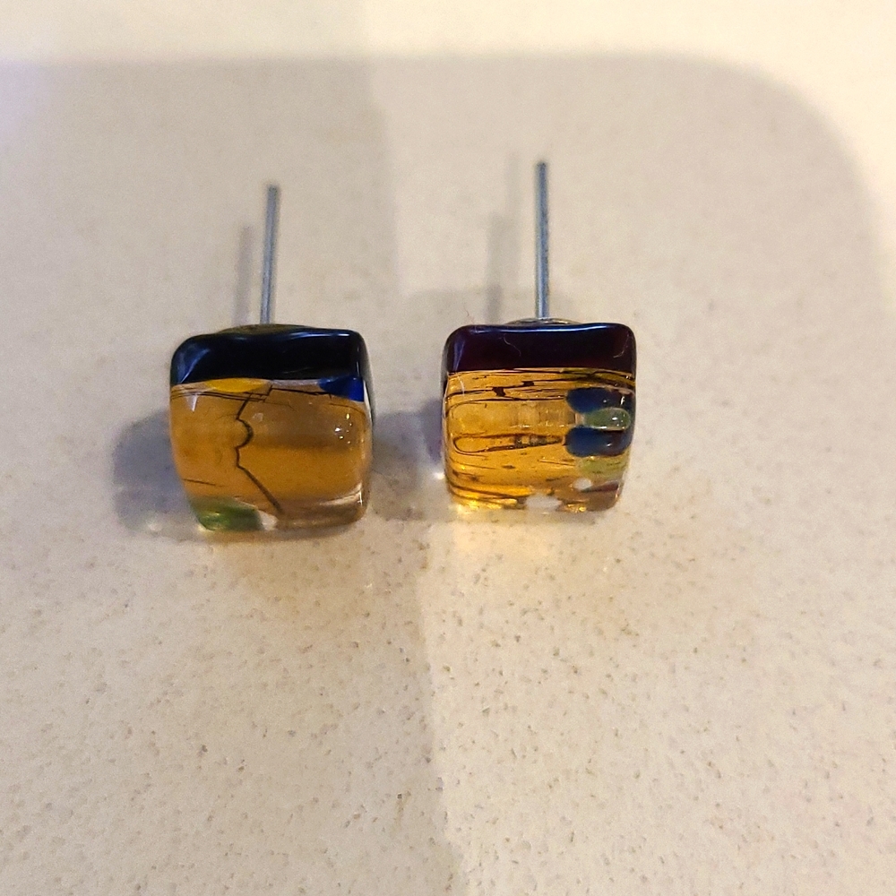 Bohemian Italian glass earrings